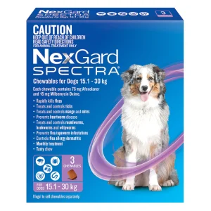 NexGard Spectra for dogs 15.1kg to 30kg