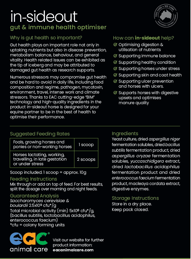 In-Sideout horse - Pre & Probiotic, Nutraceutical & Gut Health Supplement For Horse & Ponies - Image 3